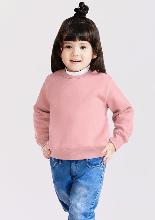 保暖.MIT永續環保材質-圓領刷毛上衣-童裝