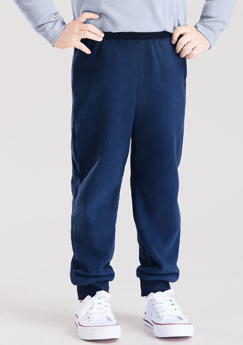 保暖.MIT永續環保材質-Fleece輕量保暖束口長褲-童裝