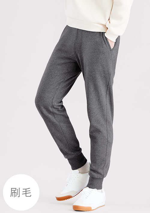 保暖.MIT永續環保材質-刷毛束口褲-男裝