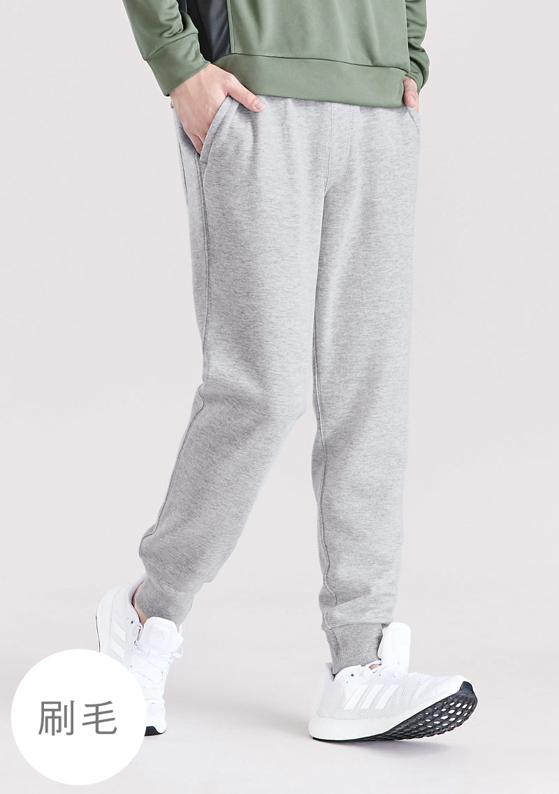 保暖.MIT永續環保材質-刷毛束口褲-男裝