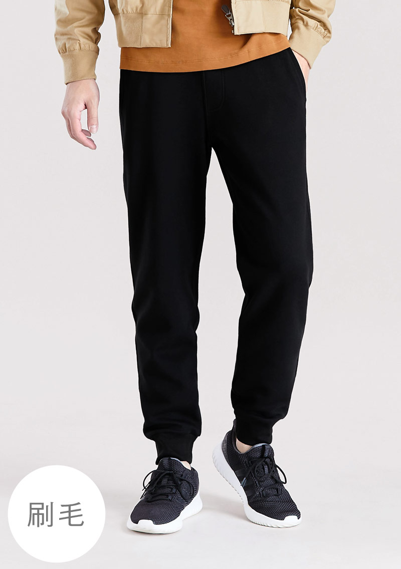 保暖.MIT永續環保材質-刷毛束口褲-男裝