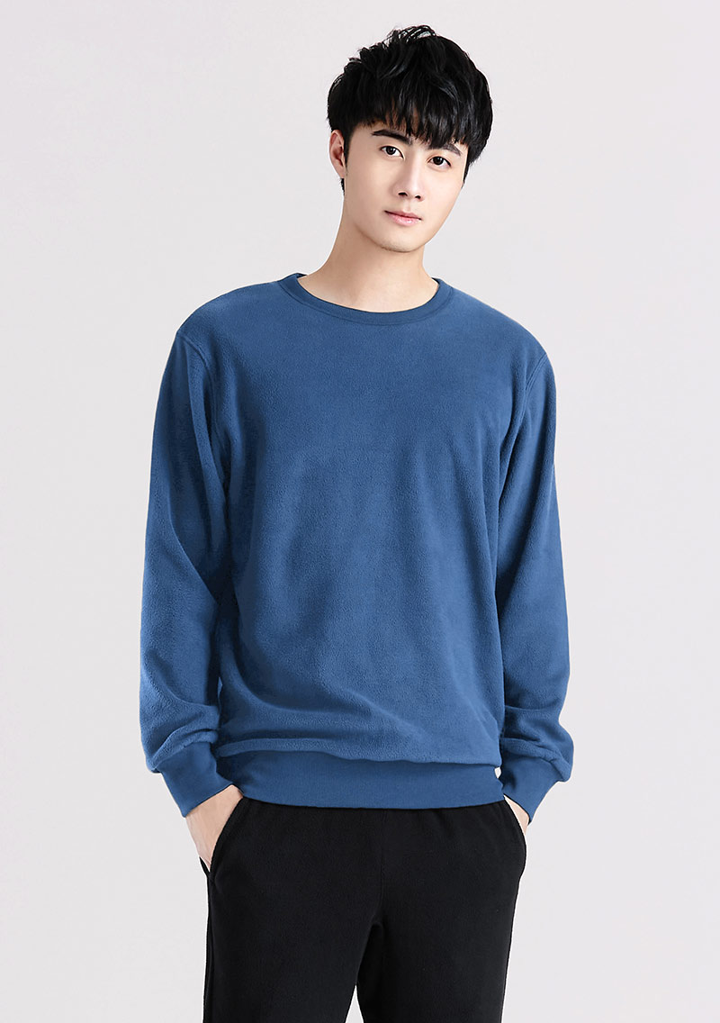 保暖.MIT永續環保材質-Fleece輕量保暖圓領衫-男裝