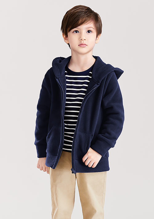 保暖.MIT永續環保材質-Fleece保暖連帽外套-童裝