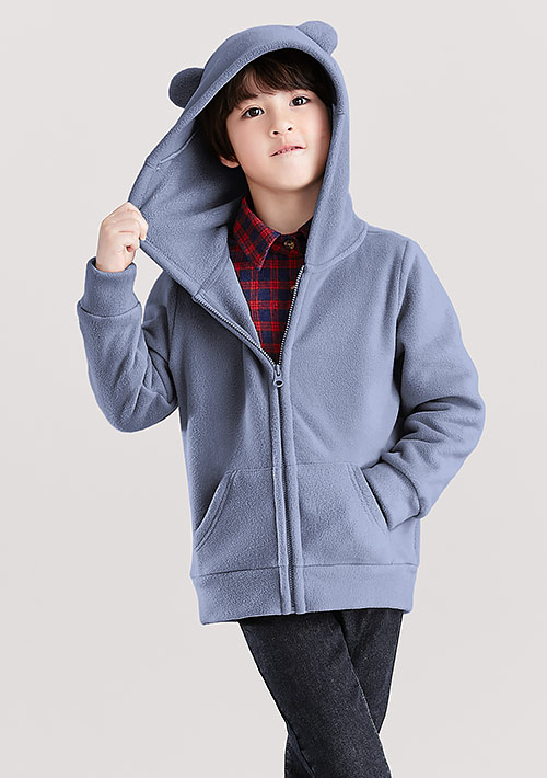 保暖.MIT永續環保材質-Fleece保暖連帽外套-童裝