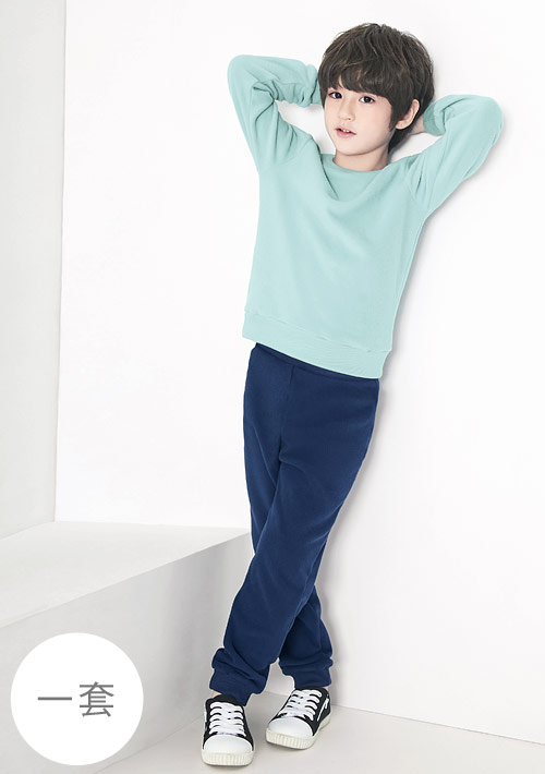 保暖.MIT永續環保材質-Fleece輕量保暖居家套裝-童裝