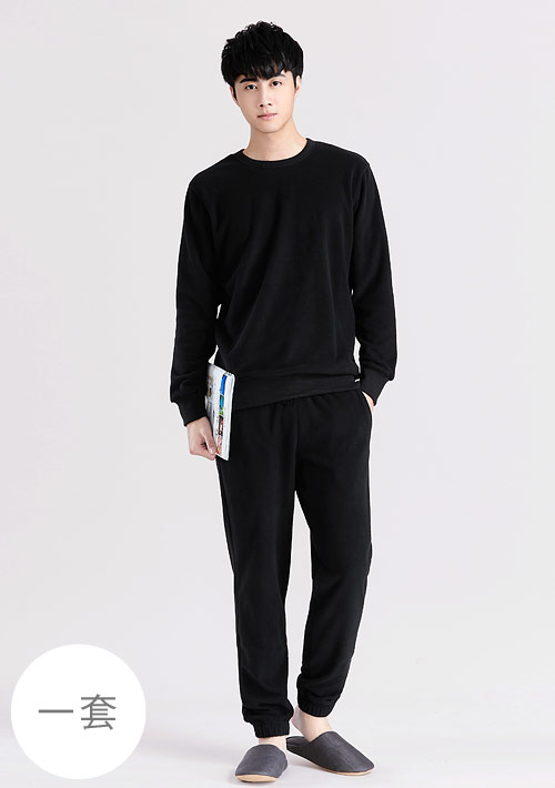 保暖.MIT永續環保材質-Fleece輕量保暖居家套裝-男裝