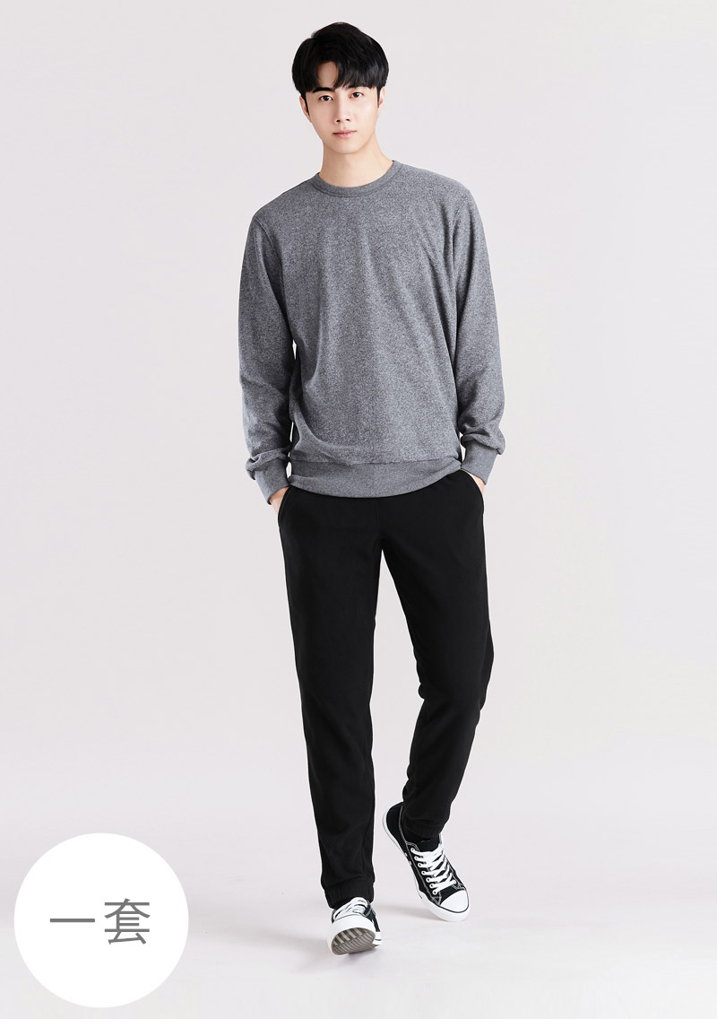 保暖.MIT永續環保材質-Fleece輕量保暖居家套裝-男裝