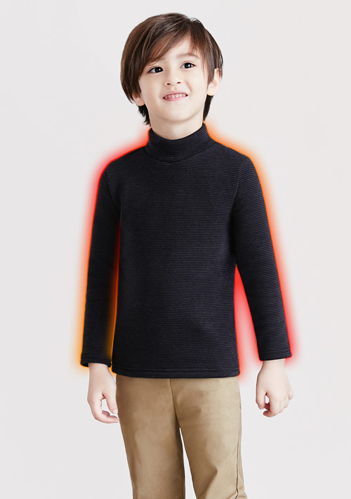 保暖.MIT永續環保材質-立領保暖衣-童裝