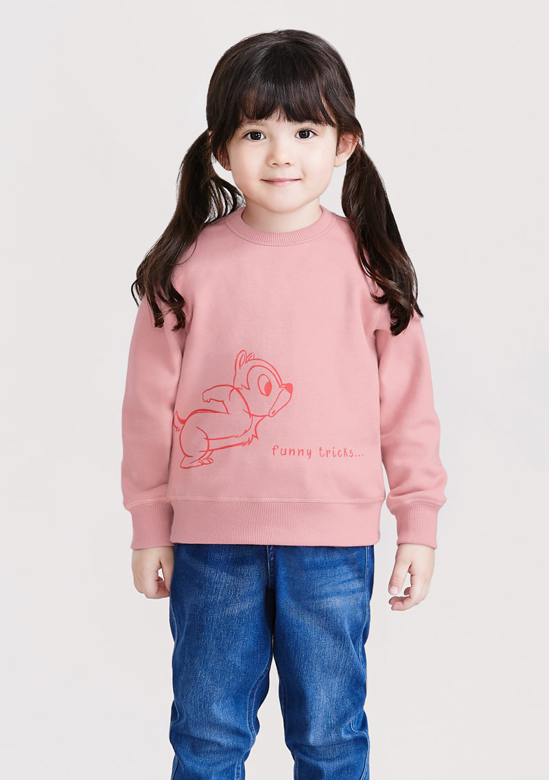 迪士尼奇奇蒂蒂系列刷毛印花T恤-01-童裝