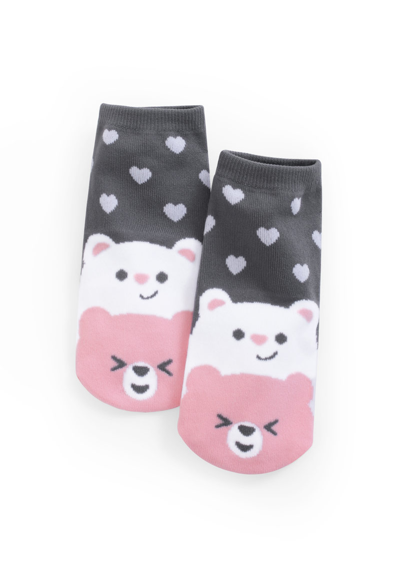 愛心熊熊短襪