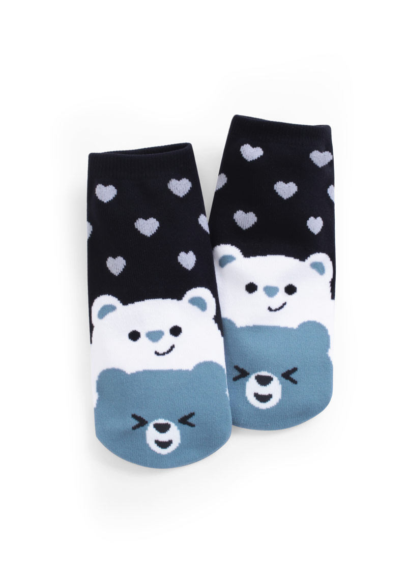 愛心熊熊短襪