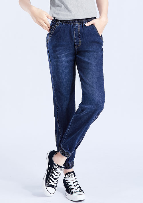 特級彈性牛仔束口褲