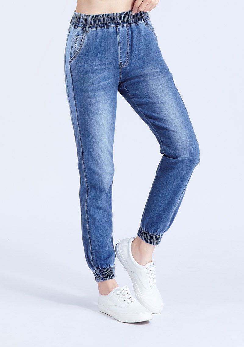 特級彈性牛仔束口褲