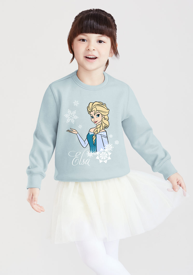 迪士尼公主系列刷毛印花T恤-01-童裝