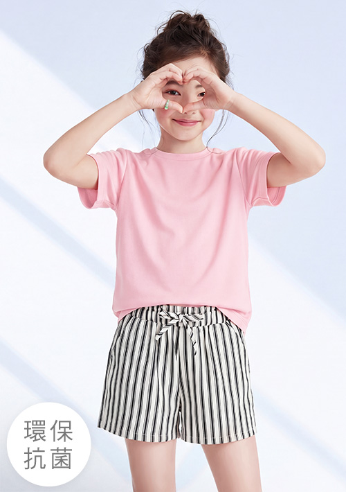 舒適.MIT永續環保材質-抗UV吸排抗菌圓領上衣-童裝