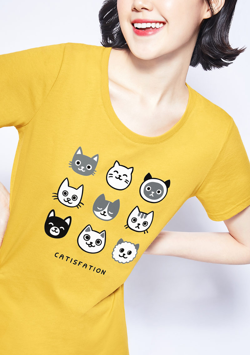 貓咪純棉印花T恤