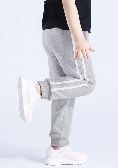 邊條毛圈束口長褲-童裝