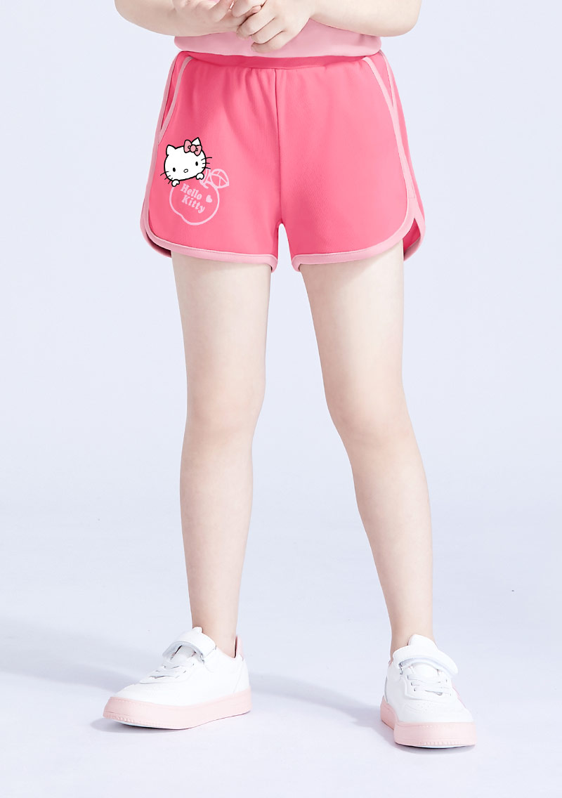 Hello Kitty 抗UV吸排印花短褲-童裝-01