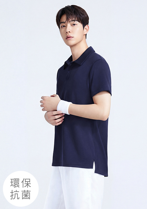 舒適.MIT永續環保材質-抗UV吸排抗菌polo衫-男裝