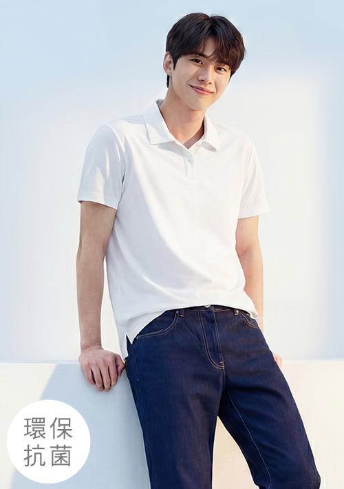 舒適.MIT永續環保材質-抗UV吸排抗菌polo衫-男裝