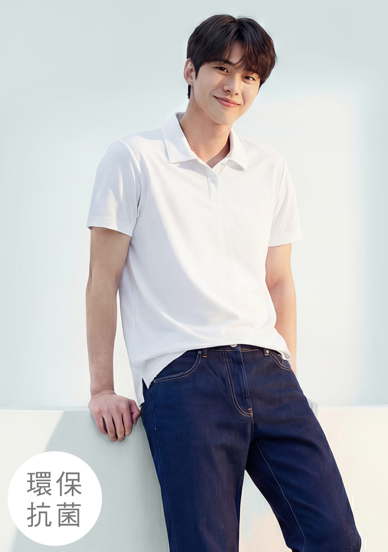 舒適.MIT永續環保材質-抗UV吸排抗菌polo衫-男裝