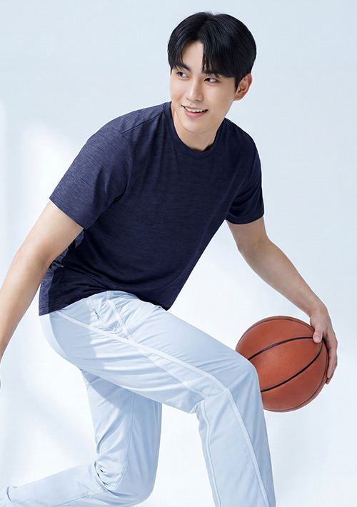 【神T必買】抗UV吸排圓領涼感上衣-男裝