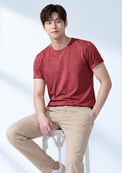 【神T必買】抗UV吸排圓領涼感上衣-男裝