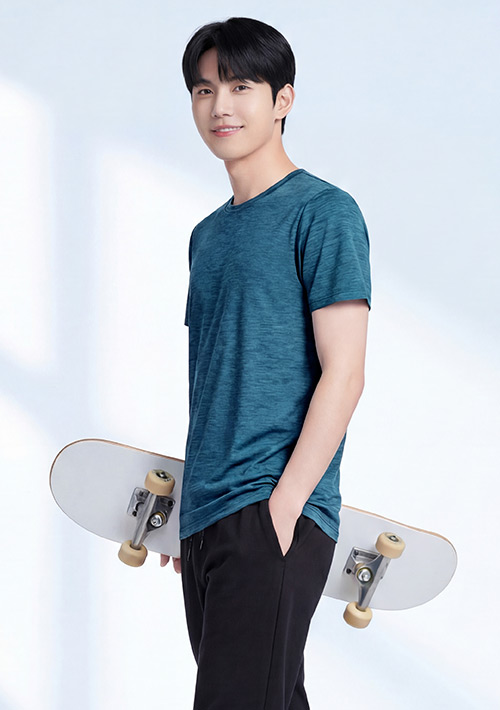 【神T必買】抗UV吸排圓領涼感上衣-男裝