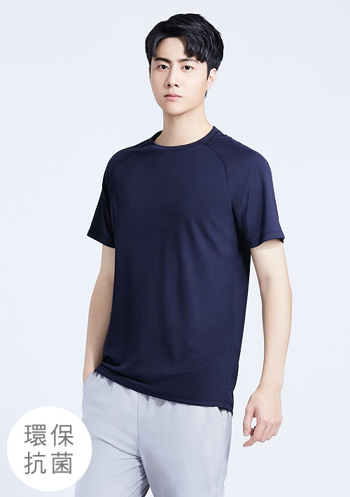 【限時$150】舒適.MIT永續環保材質-抗UV吸排抗菌圓領上衣-男裝