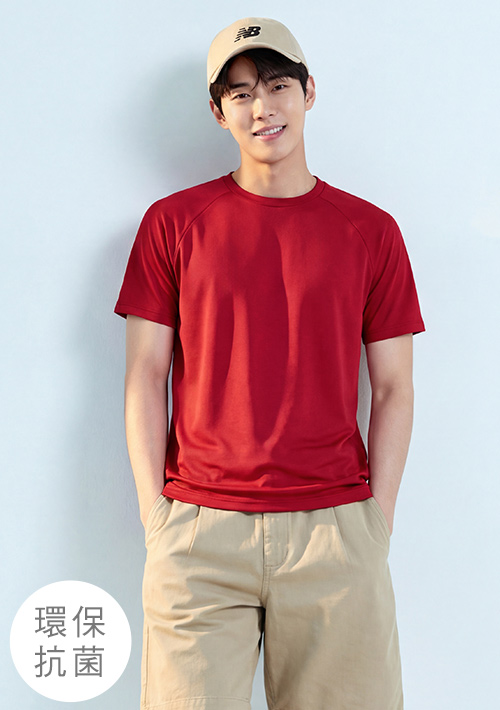 【限時$120】舒適.MIT永續環保材質-抗UV吸排抗菌圓領上衣-男裝