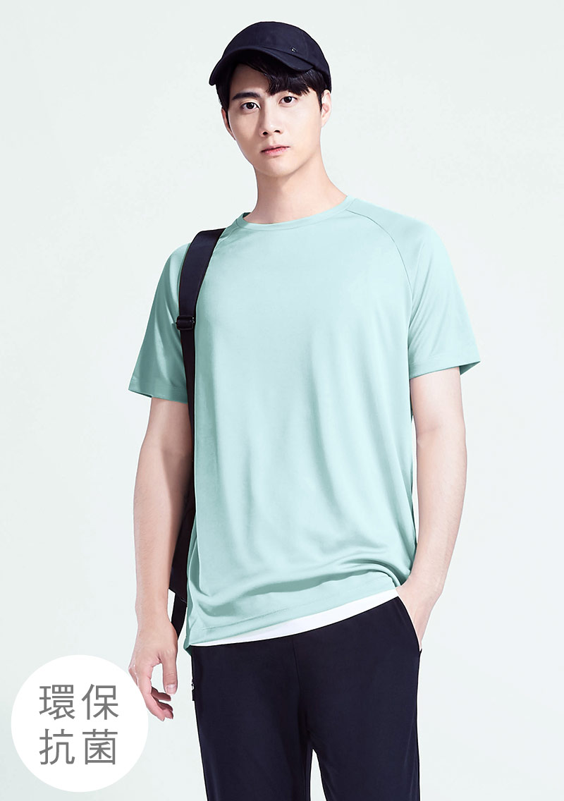 【限時$150】舒適.MIT永續環保材質-抗UV吸排抗菌圓領上衣-男裝