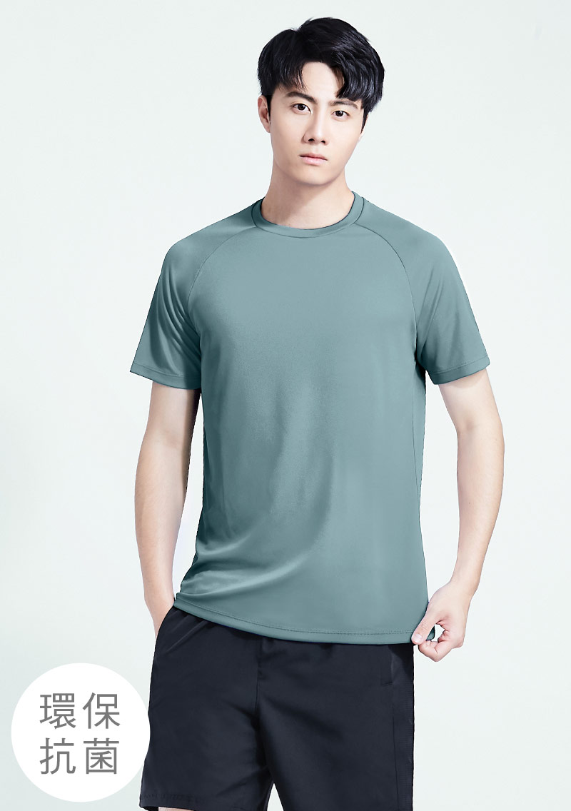 【限時$120】舒適.MIT永續環保材質-抗UV吸排抗菌圓領上衣-男裝