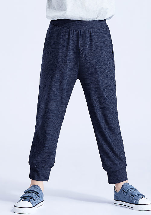 抗UV吸排束口涼感長褲-童裝