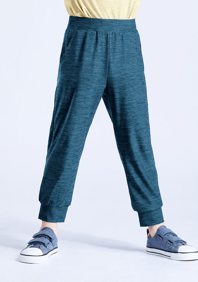 抗UV吸排束口涼感長褲-童裝