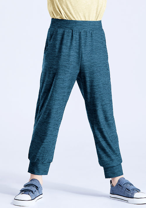【限時$210】抗UV吸排束口涼感長褲-童裝