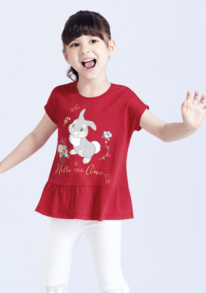 迪士尼Bambi系列純棉印花T恤-童裝-01