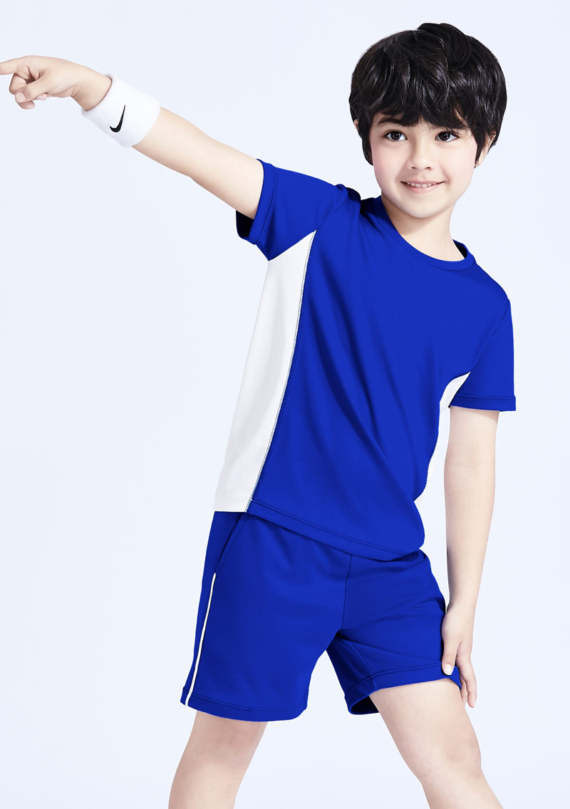抗UV吸排配色運動短褲套裝-童裝