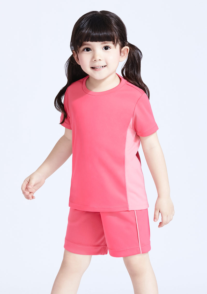 抗UV吸排配色運動短褲套裝-童裝