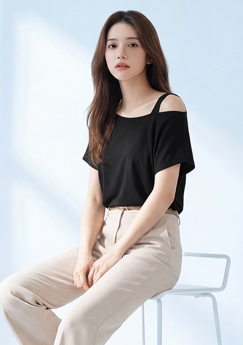 【限時$222】特級四面彈性斜肩上衣