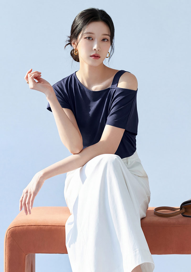 【限時$222】特級四面彈性斜肩上衣