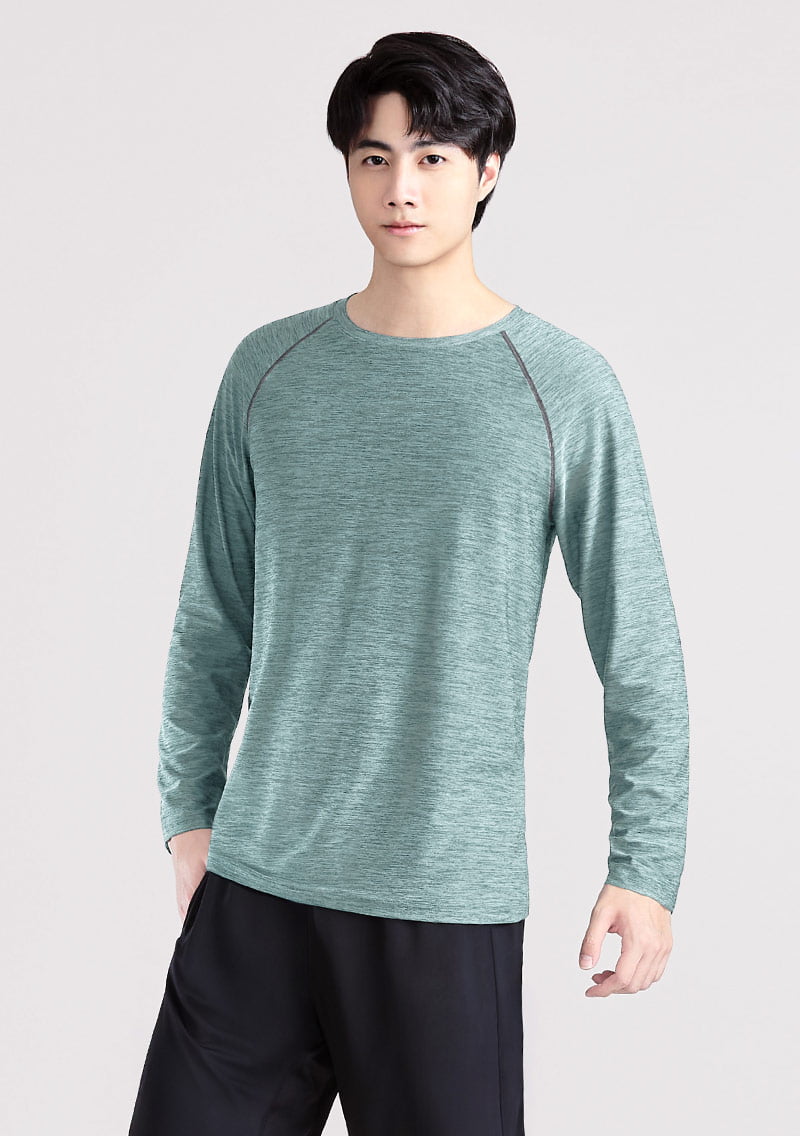 【限時$260】抗UV吸排運動長袖上衣-男裝
