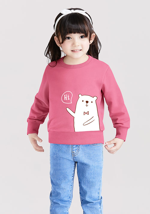 熊熊毛圈印花T恤-童裝