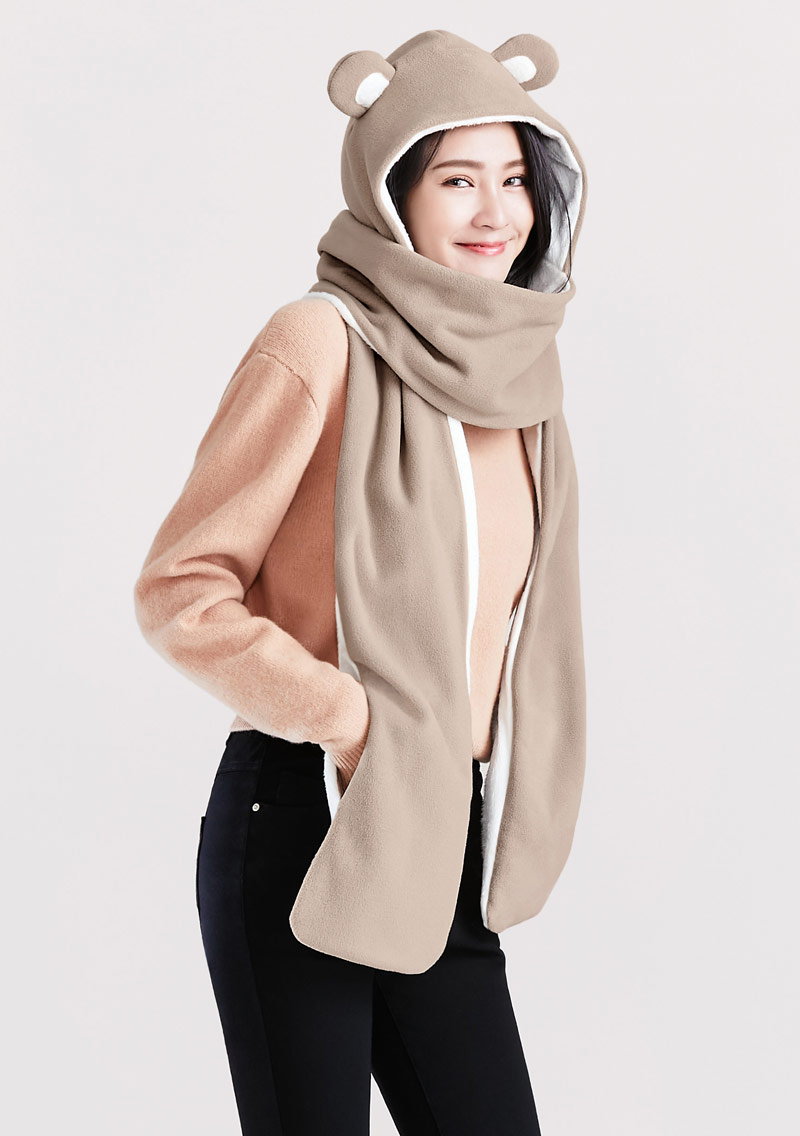 保暖.柔軟.舒適-Fleece多功能保暖圍巾