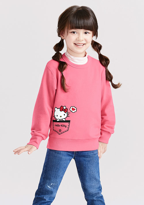 Hello Kitty 毛圈印花T恤-童裝-01
