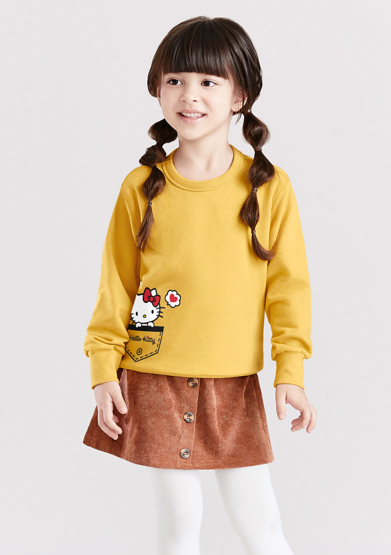 Hello Kitty 毛圈印花T恤-童裝-01
