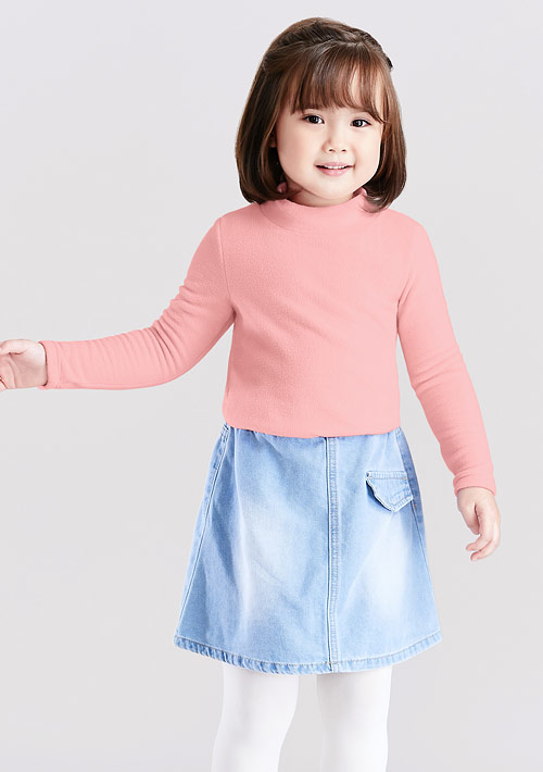 保暖.MIT永續環保材質-Fleece輕量保暖立領上衣-童裝