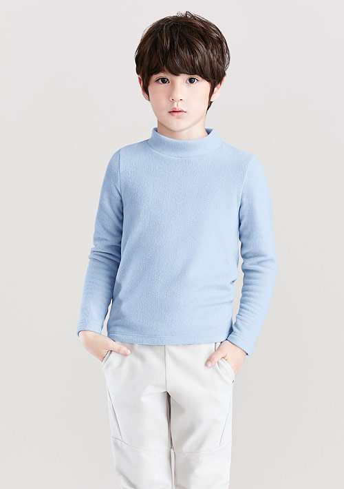 保暖.MIT永續環保材質-Fleece輕量保暖立領上衣-童裝