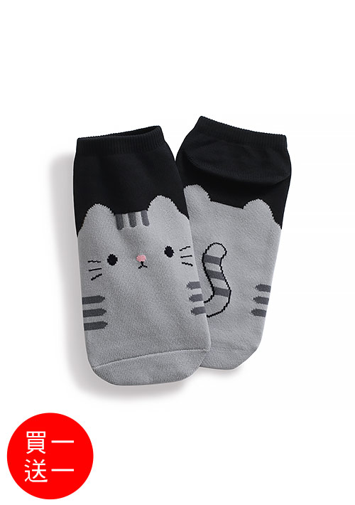 【買一送一】可愛貓咪涼感短襪