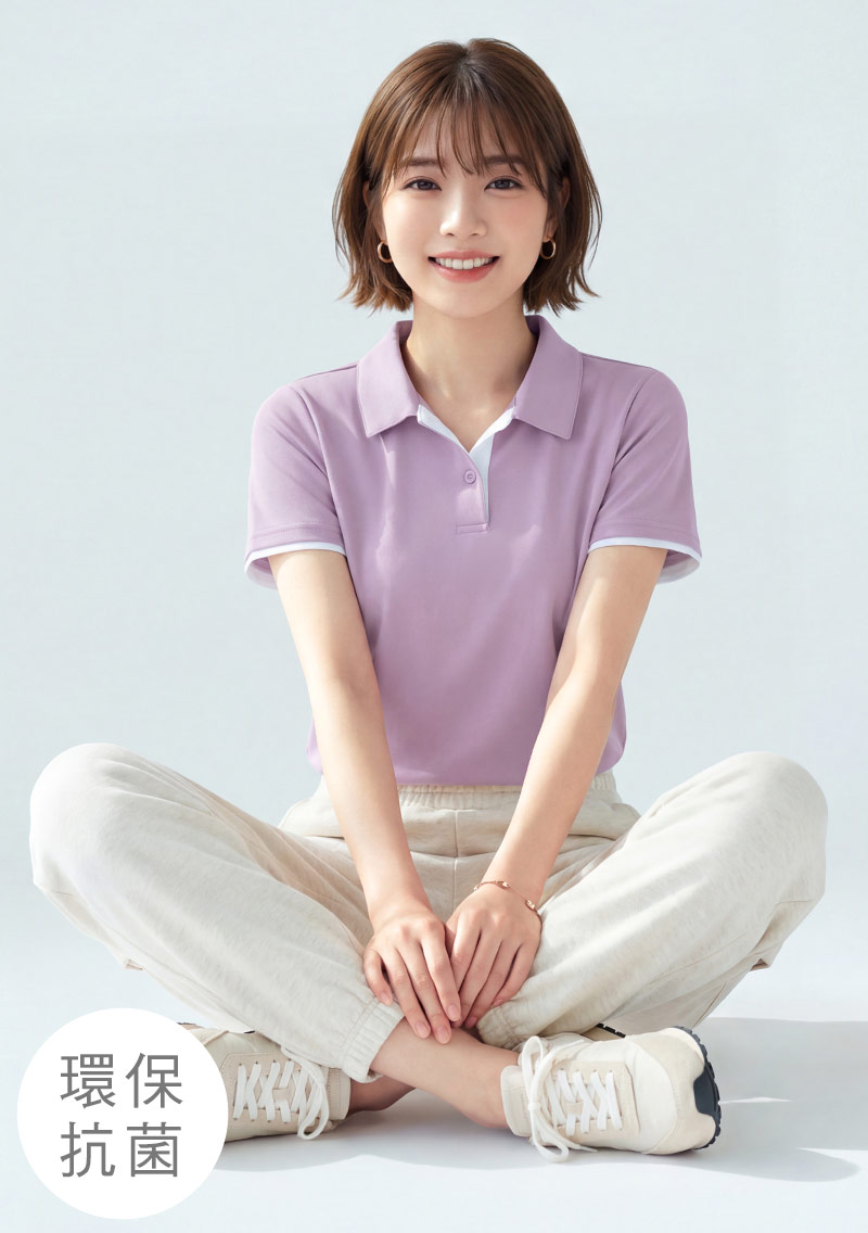 舒適.MIT永續環保材質-抗UV吸排抗菌拼色polo衫