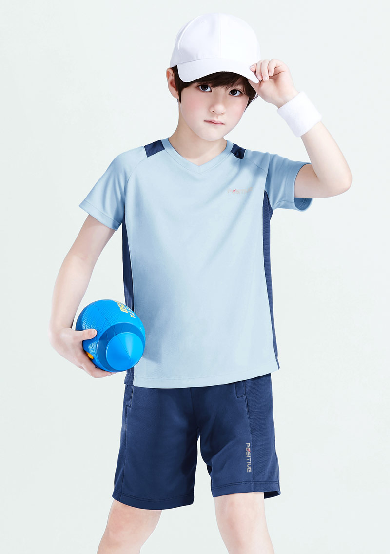 抗UV吸排環保抗菌運動套裝-男童